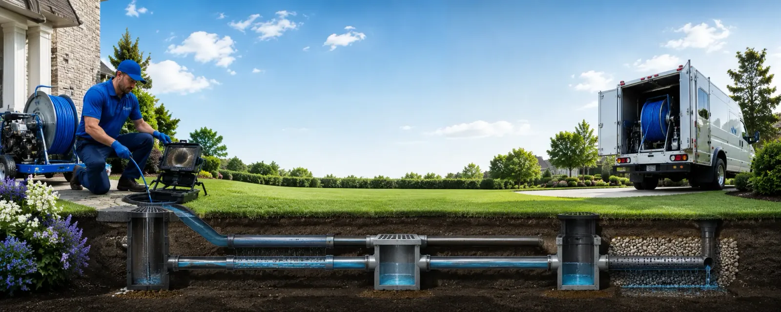 Outdoor drain cleaning information for Melrose, IA